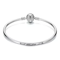   Brățară decorativă din argint "Deschide-ți aripile și zboară fluture", lungime 17 cm