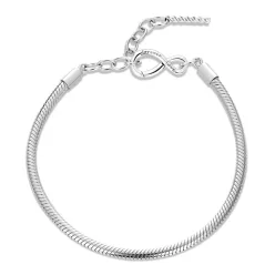 Brățară simplă din argint cu mărime reglabilă 17-22 cm
