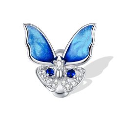 Charm din argint, Fluture Vis Albastru