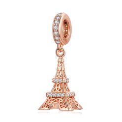 Pandantiv Turnul Eiffel Rose Gold din argint