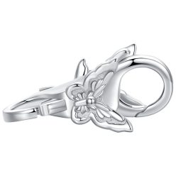 Încuietoare prelungitoare decorativă cu fluture din argint