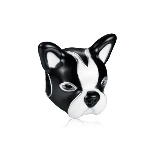 Talisman Bulldog francez din argint