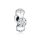 Talisman spacer special cu pietre incolore din argint