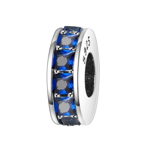 Talisman spacer cu piatră albastră din argint