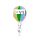 Talisman balon "Love" colorat din argint
