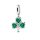 Talisman trifoi verde din argint