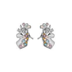 Cercei unicorn colorați din argint