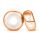 Spacer elegant din argint cu dopuri de silicon, set de 2 bucăți, Rose Gold