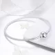Brățară tip plasă din argint cu inscripția "Family forever", 19 cm