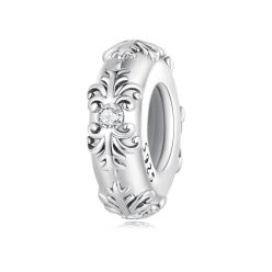 Talisman spacer cu model în relief din argint