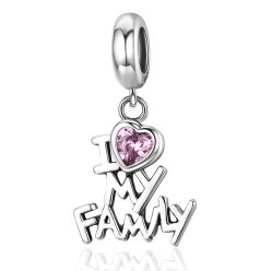 Pandantiv "I love my Family" din argint