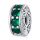 Talisman spacer cu piatră verde din argint
