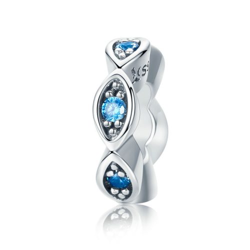 Talisman spacer cu pietre albastre din argint