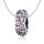 Spacer elegant cu pietre roz din argint