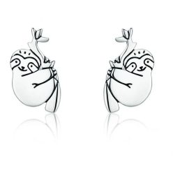 Cercei leneș suspendați din argint