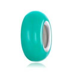 Serenity - Perlă simplă din argint, colorată în verde