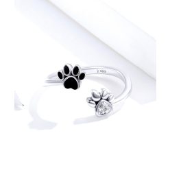 Inel fără mărime cu lăbuțe din argint