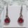 Cercei din argint „Picătura de Rouă de Rubin”