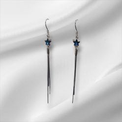 Cercei din argint „Cascada de Stele de Miez de Noapte”