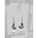 Cercei din argint „Fluture dansator cu perlă” – cu cârlig