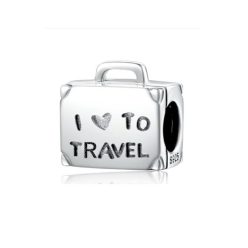Talisman valiză "Love to travel" din argint
